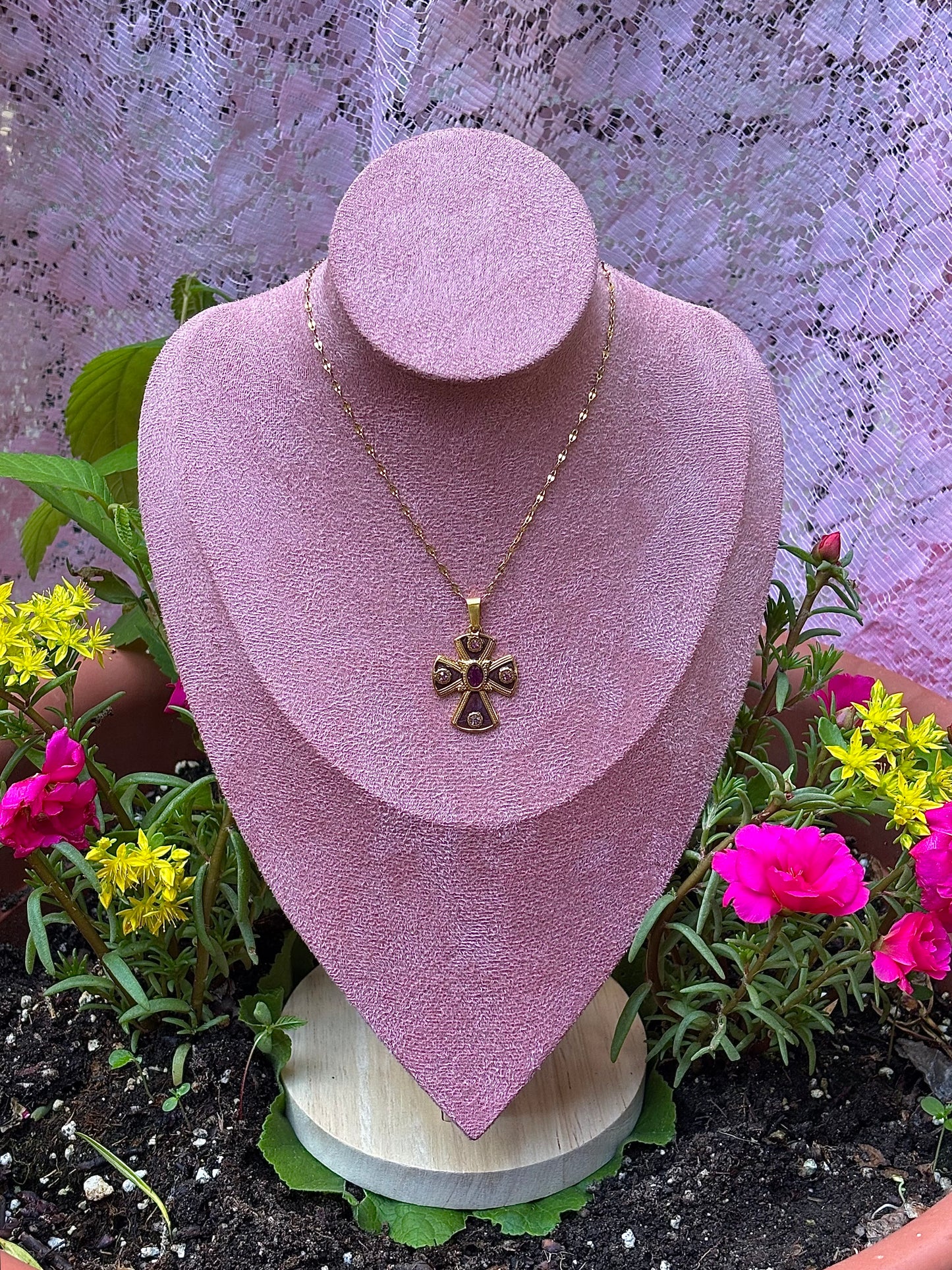 victorian cross necklace