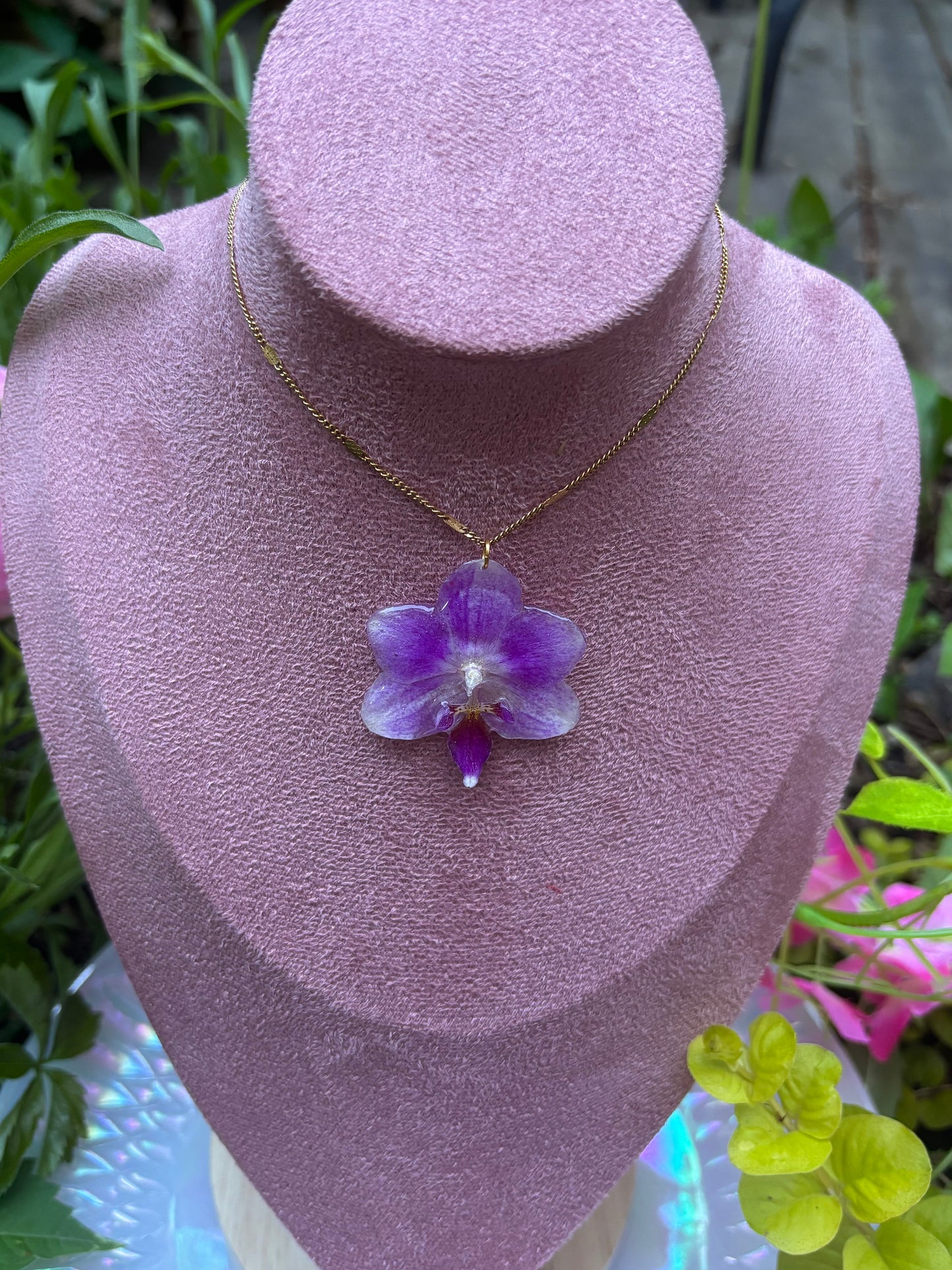 orchid necklace