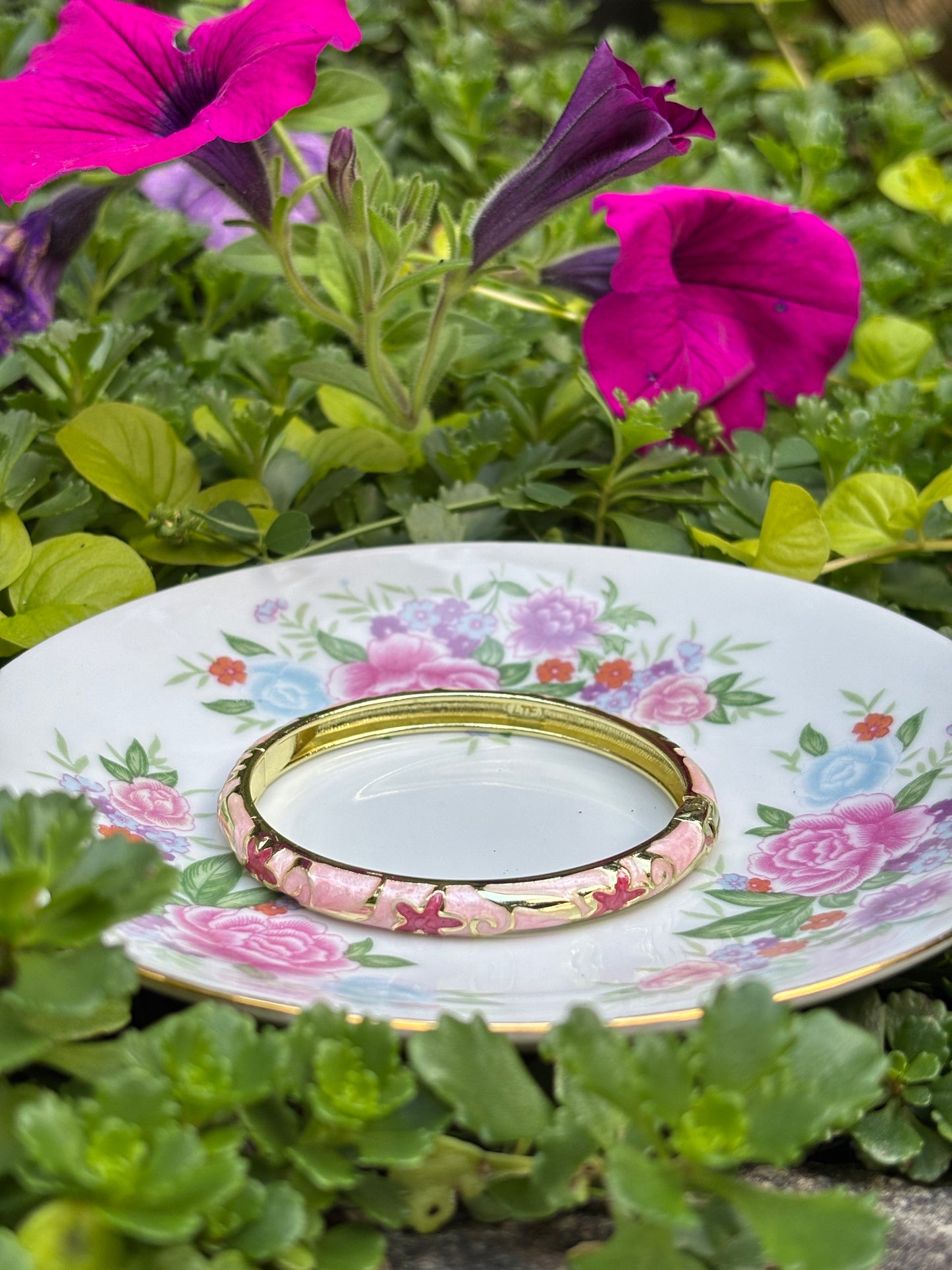embellished cloisonné bangle