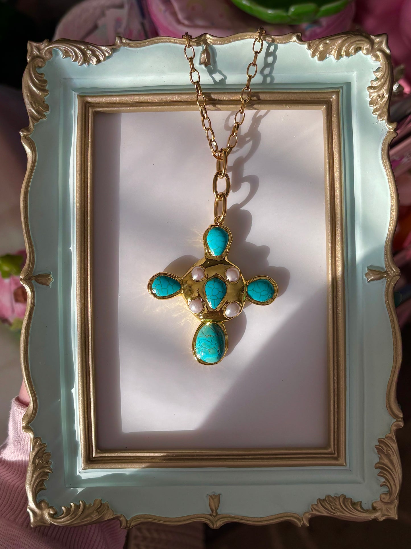 mermaid cross necklace
