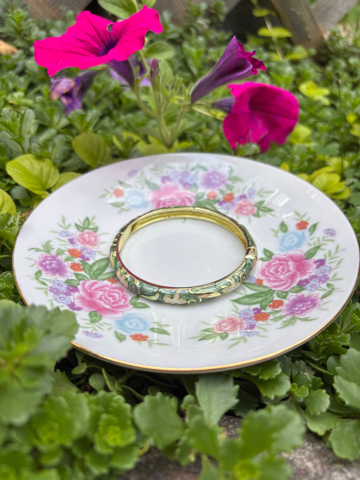 embellished cloisonné bangle