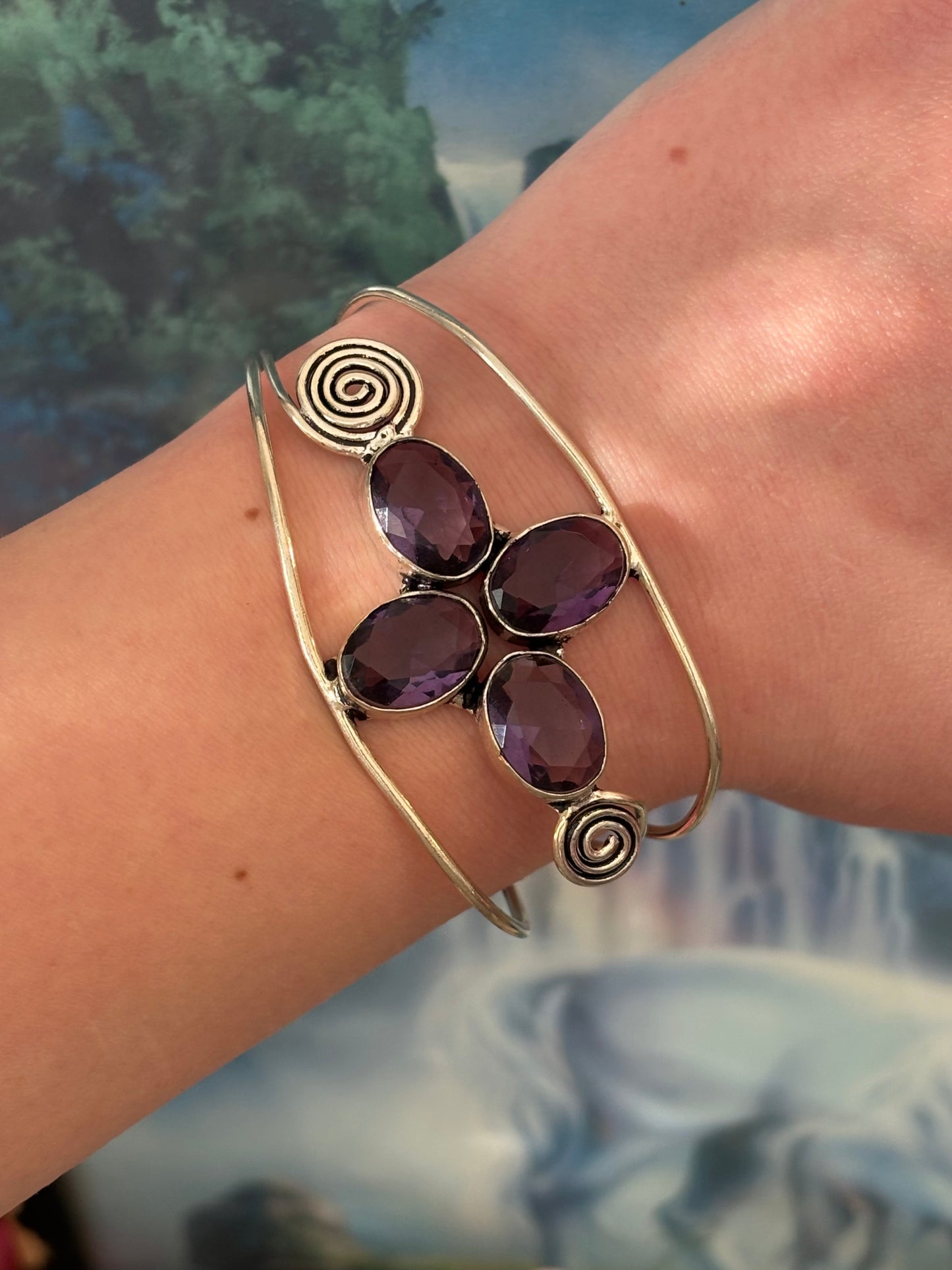 .925 amethyst bangle
