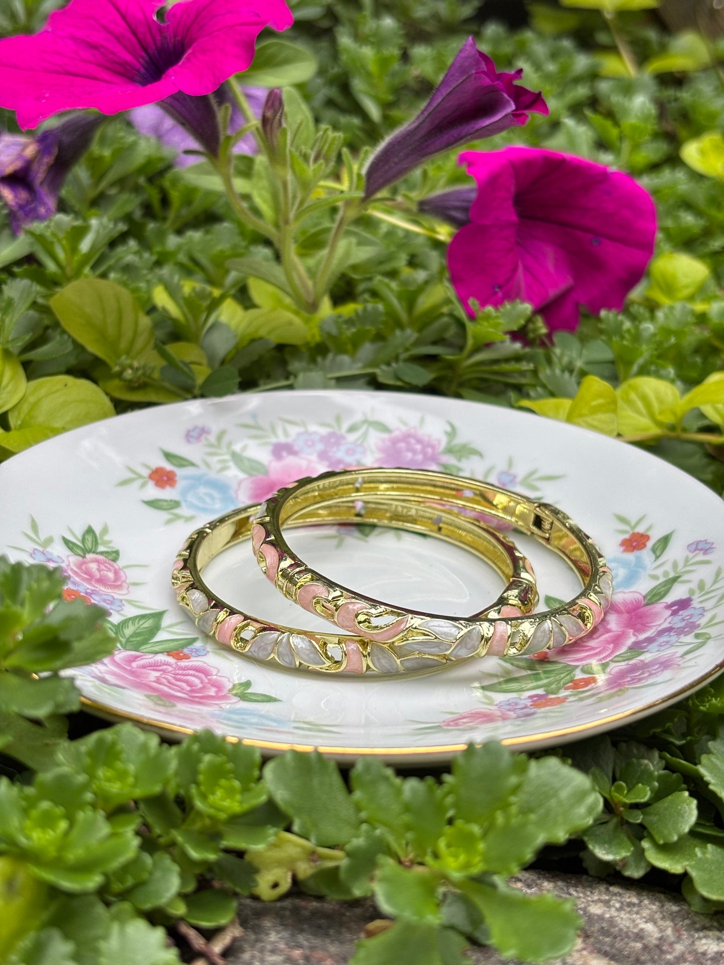 embellished cloisonné bangle
