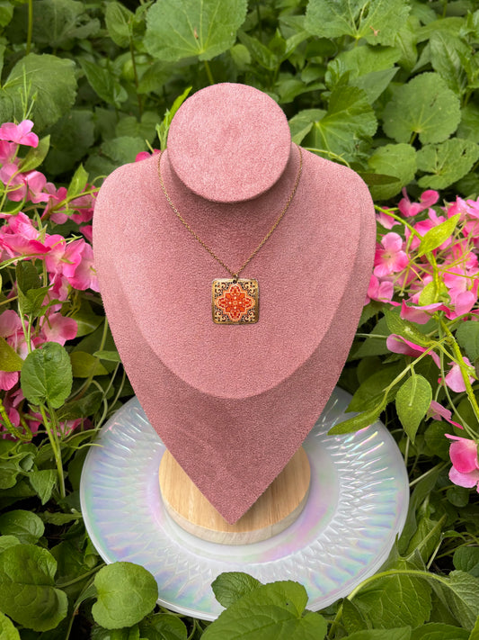 ornate tile necklace