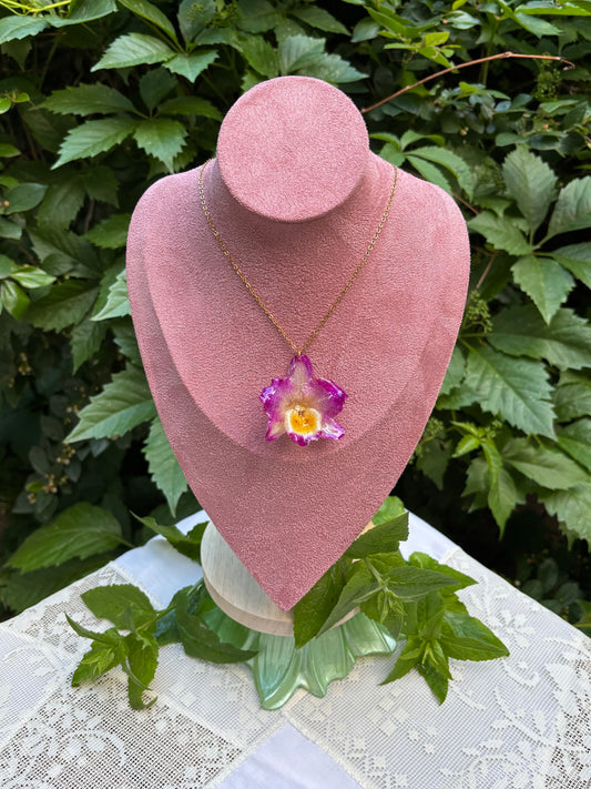 sun blossom orchid necklace