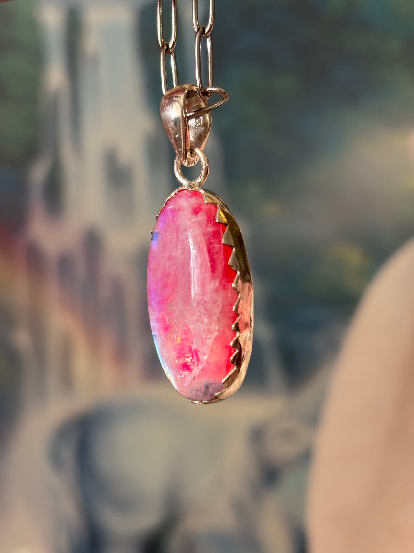 .925 moonstone necklace (oval)