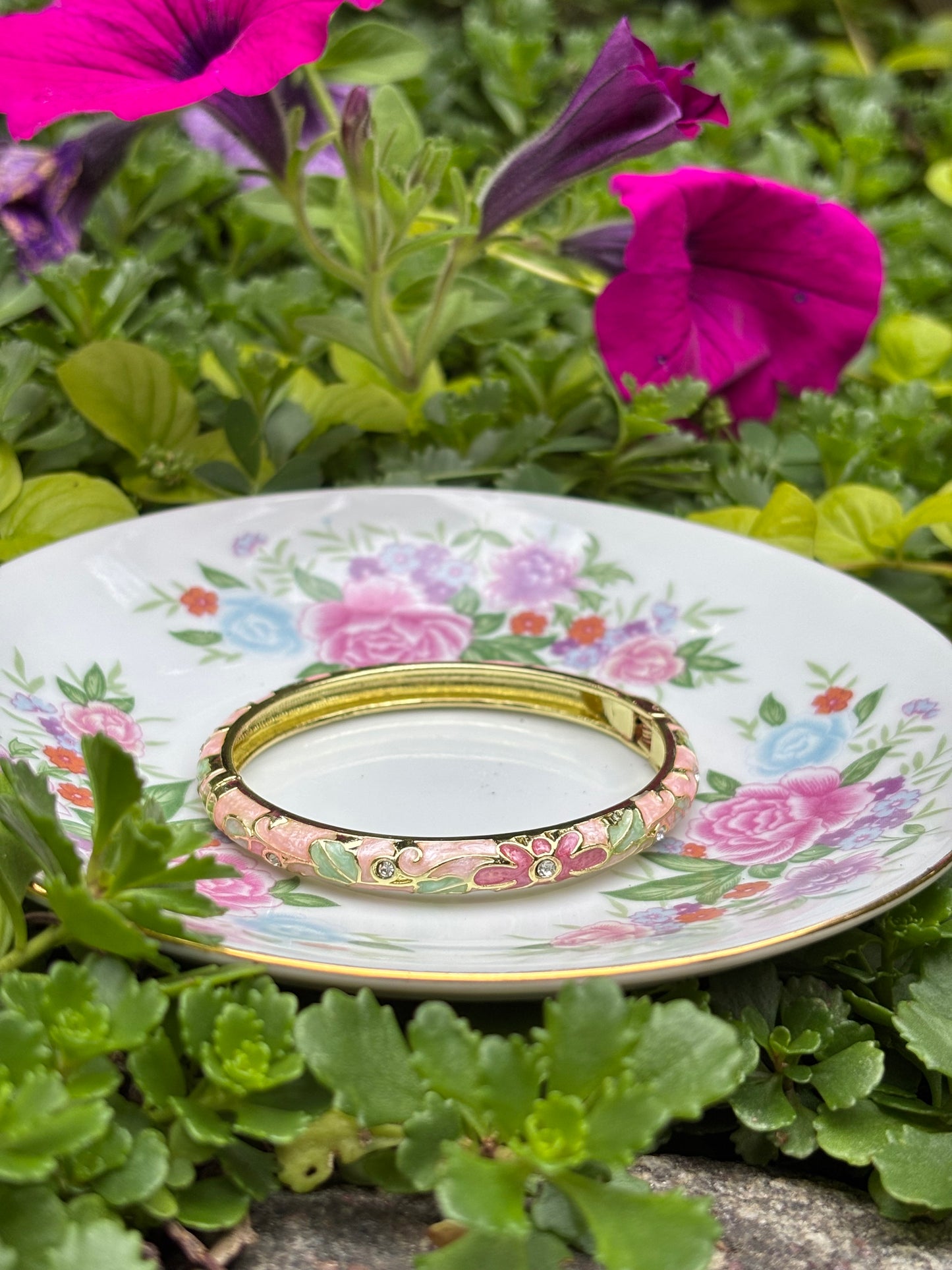 embellished cloisonné bangle