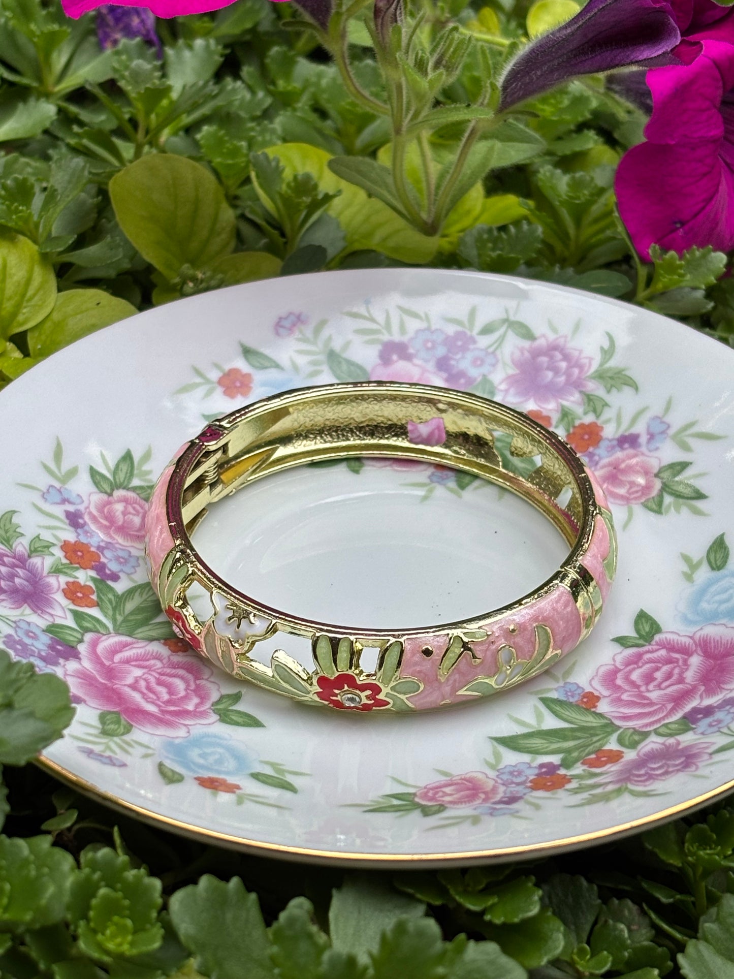 embellished cloisonné bangle