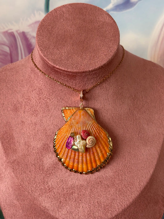 sunset shell necklace