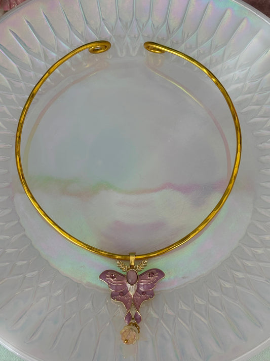 moth collar necklace