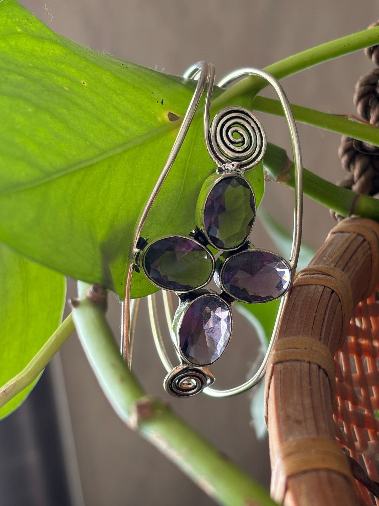 .925 amethyst bangle