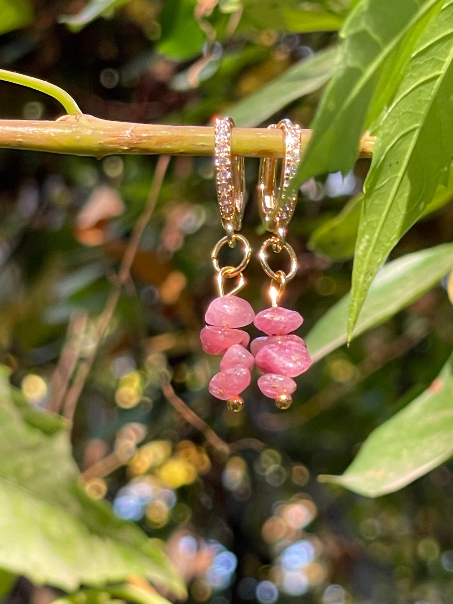 rubellite earrings