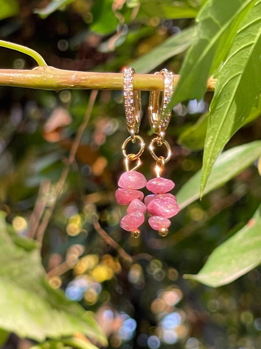 rubellite earrings