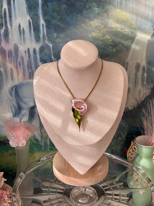 calla lily necklace