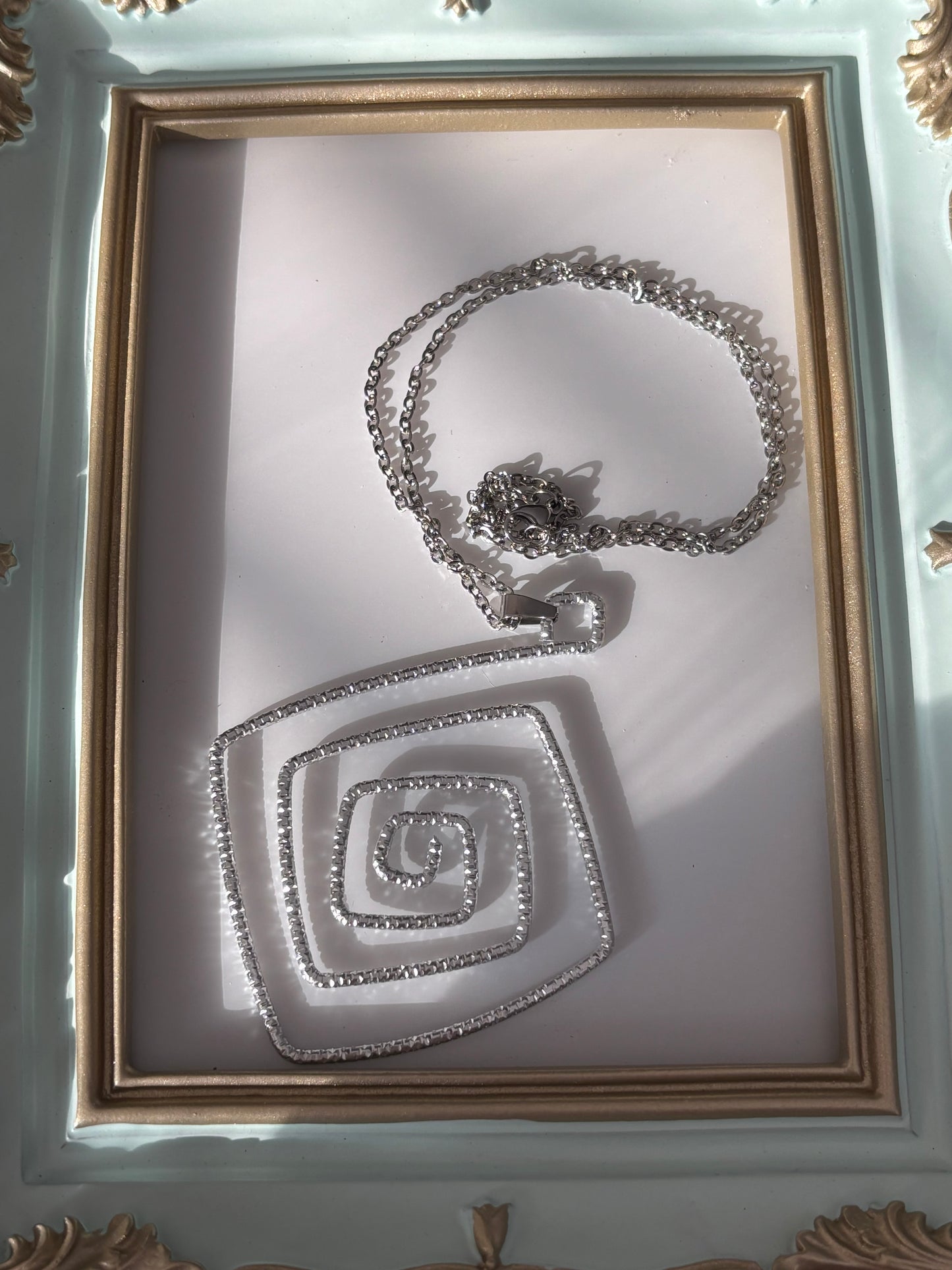 square spiral necklace