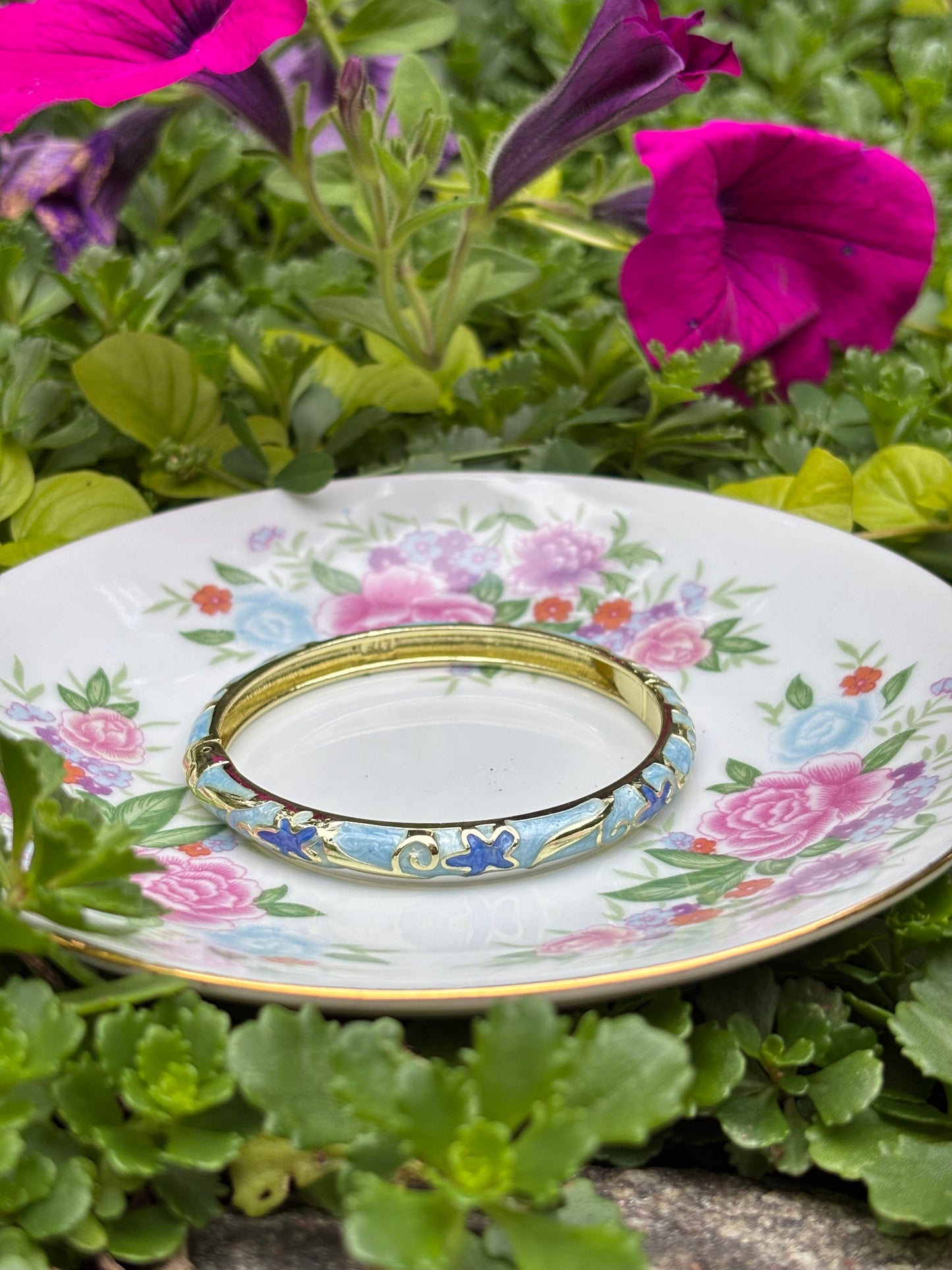 embellished cloisonné bangle