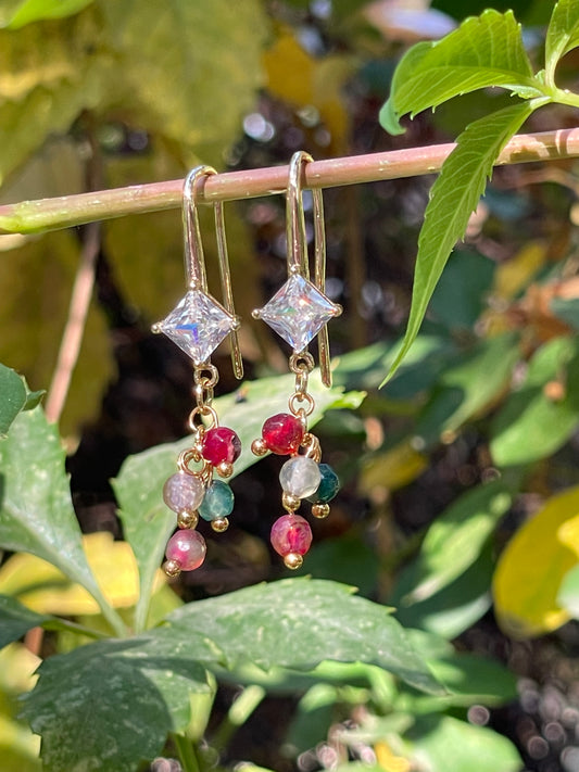 leyla earrings (rainbow tourmaline)