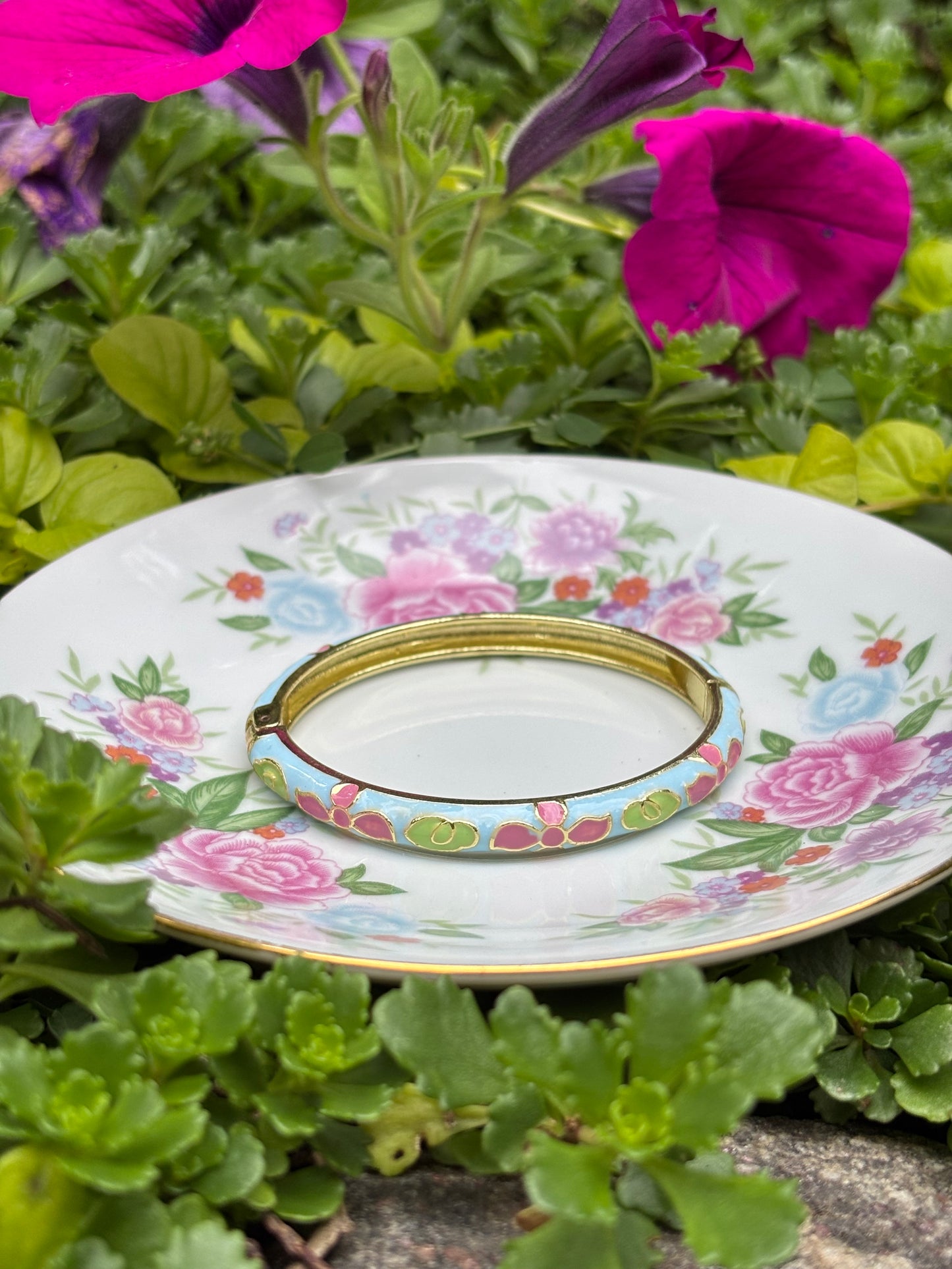 embellished cloisonné bangle