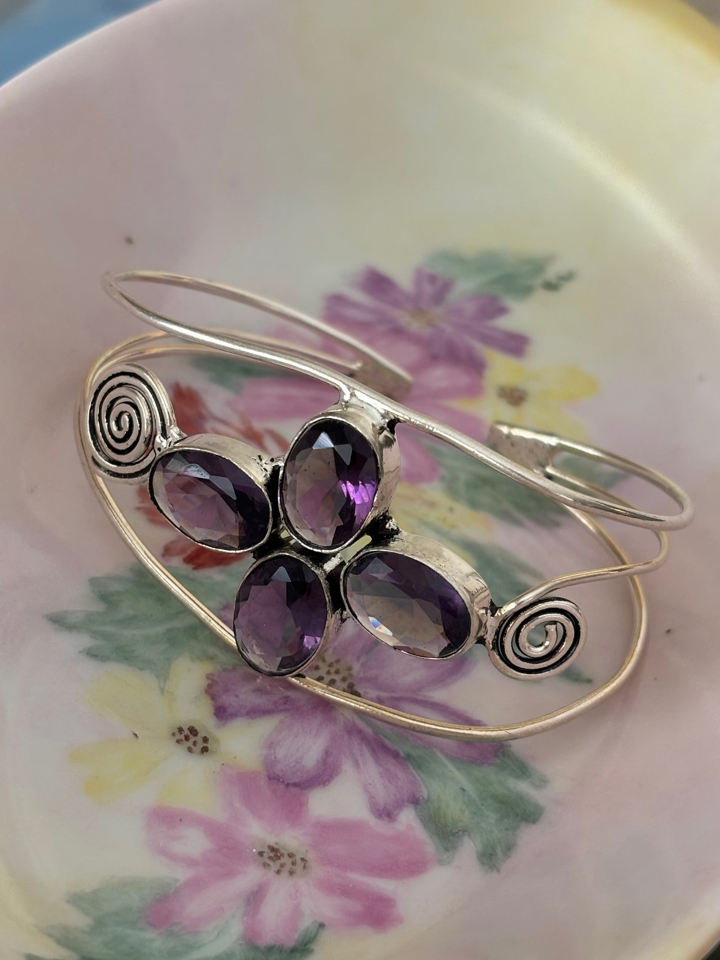 .925 amethyst bangle