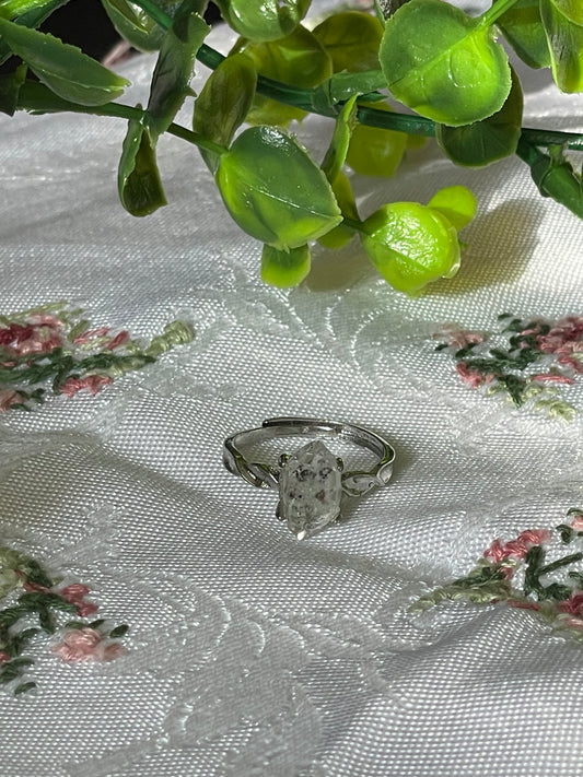 925 herkimer diamond ring