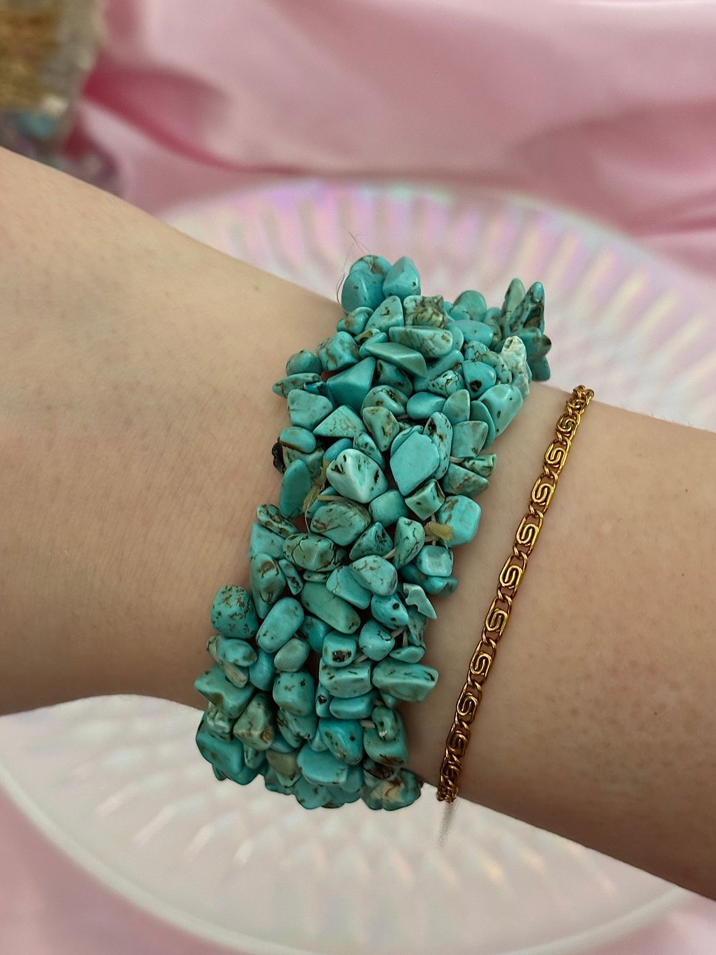 turquoise stretch bracelet
