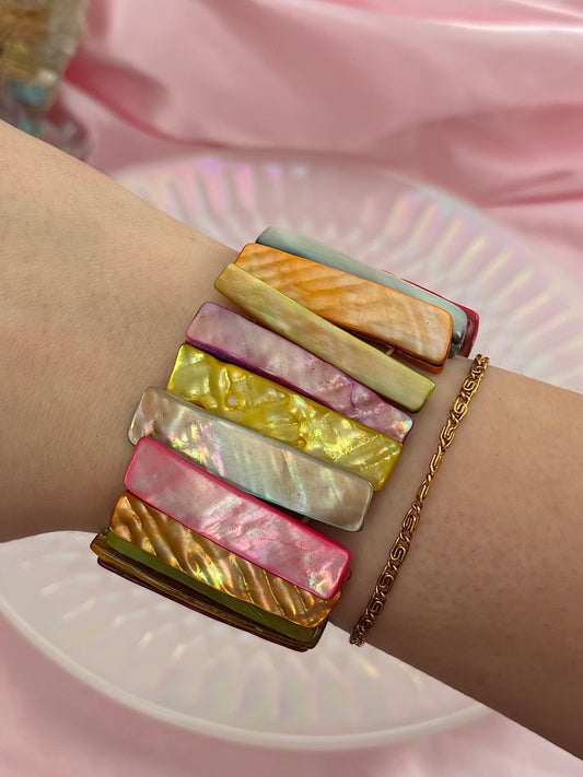 rainbow mother of pearl bracelet
