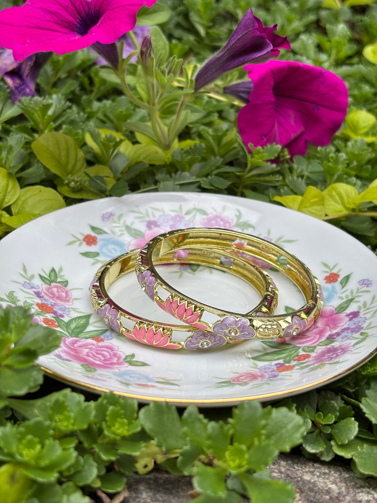 embellished cloisonné bangle