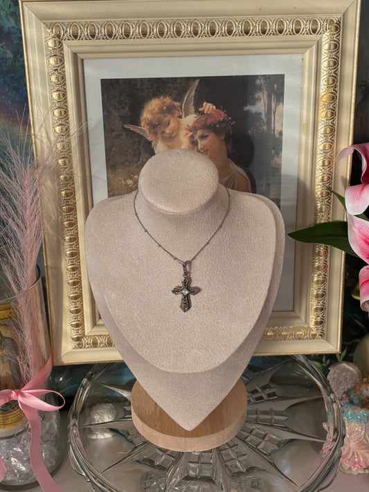 vintage cross necklace