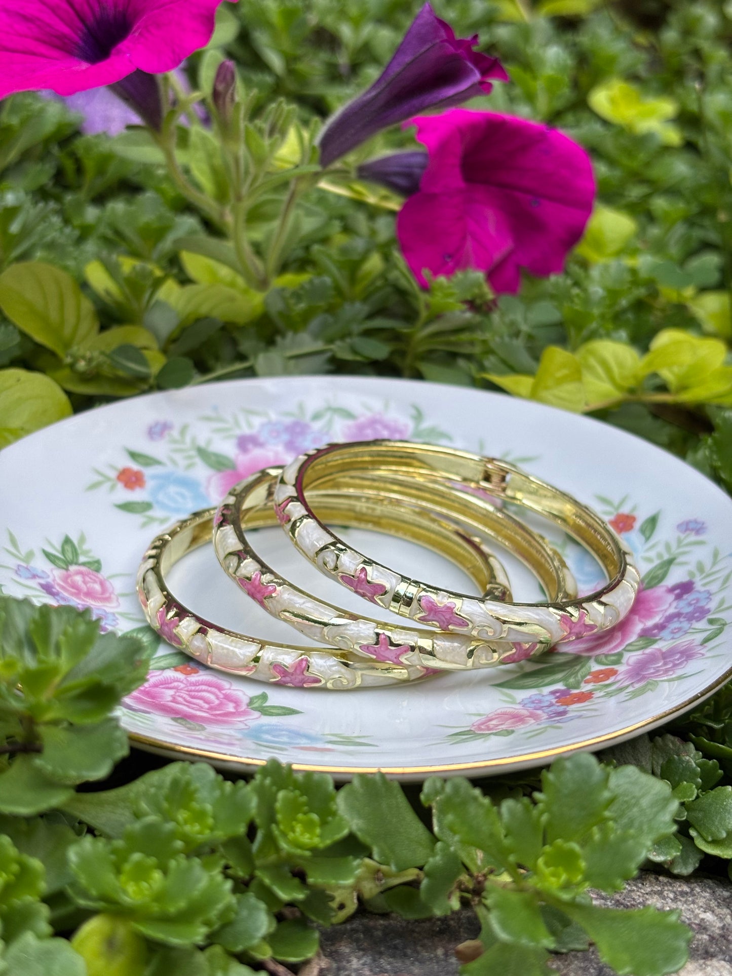 embellished cloisonné bangle